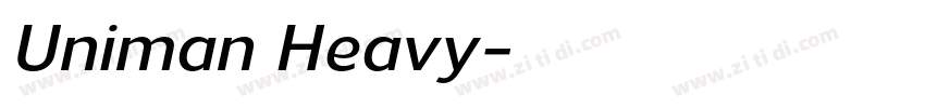 Uniman Heavy字体转换